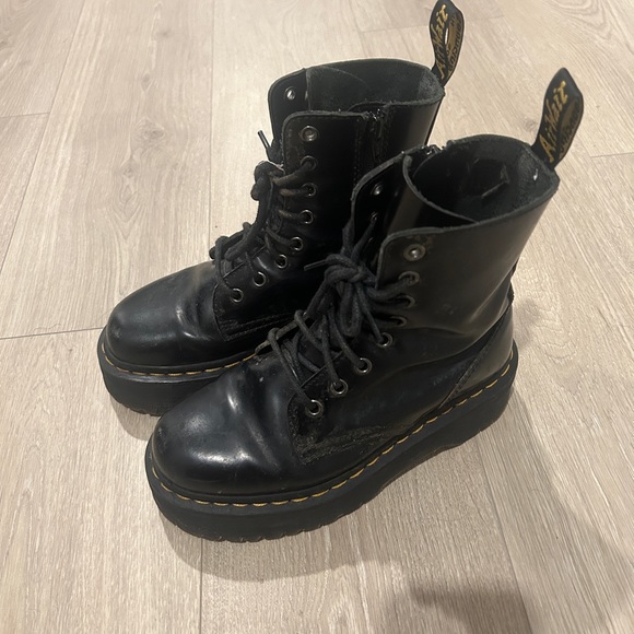 Doc Martens Black Jadon Platform Boots - Picture 2 of 4
